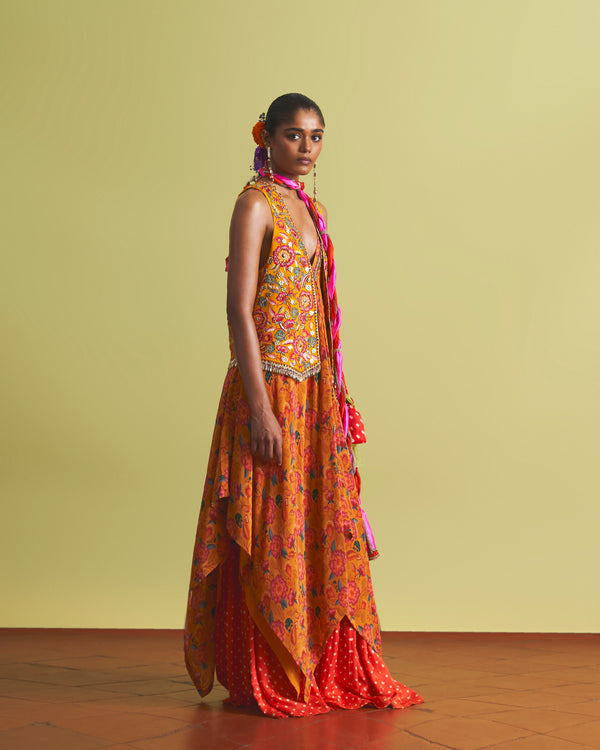 Phool Waistcoat, Handkerchief Kurta