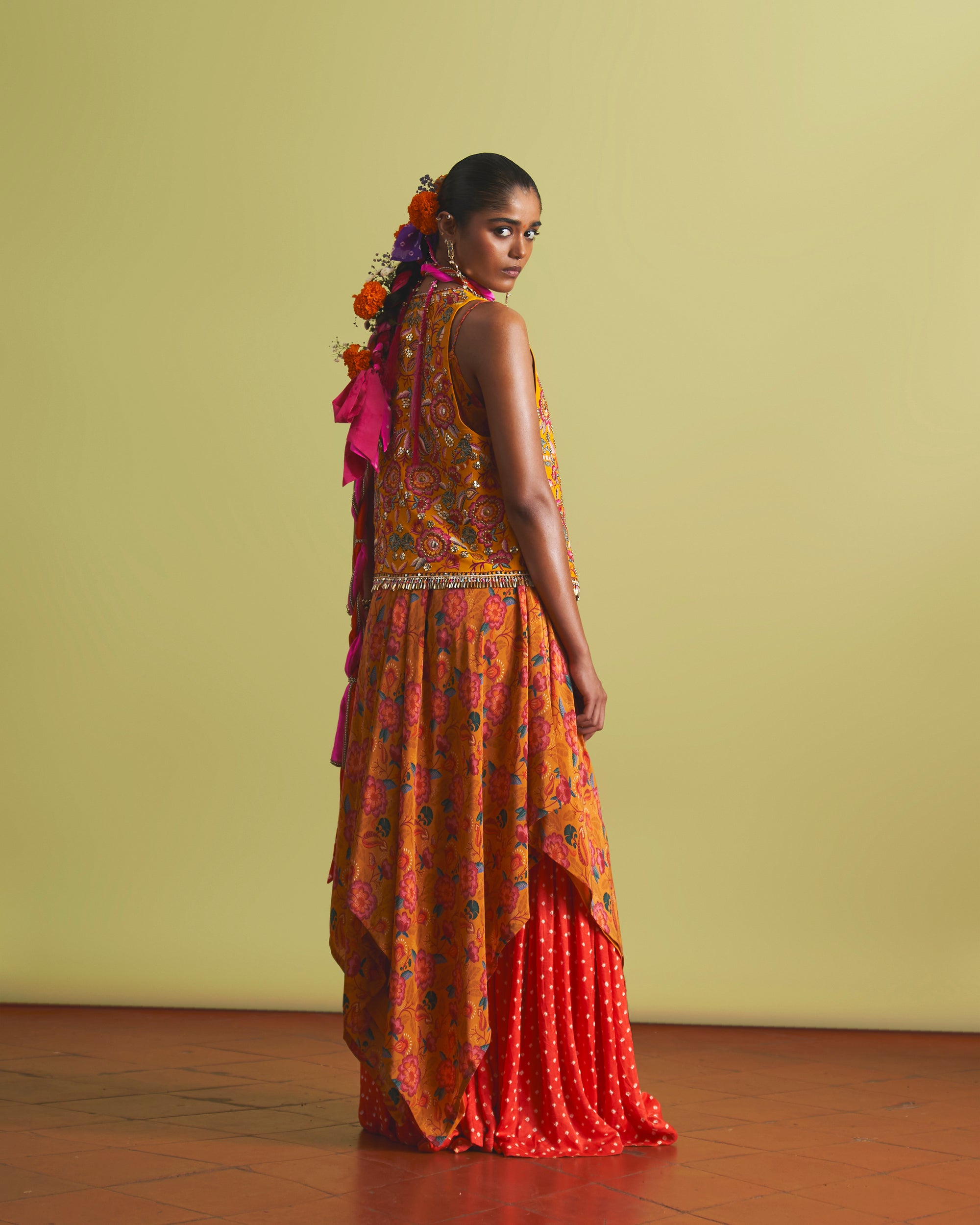 Phool Waistcoat, Handkerchief Kurta