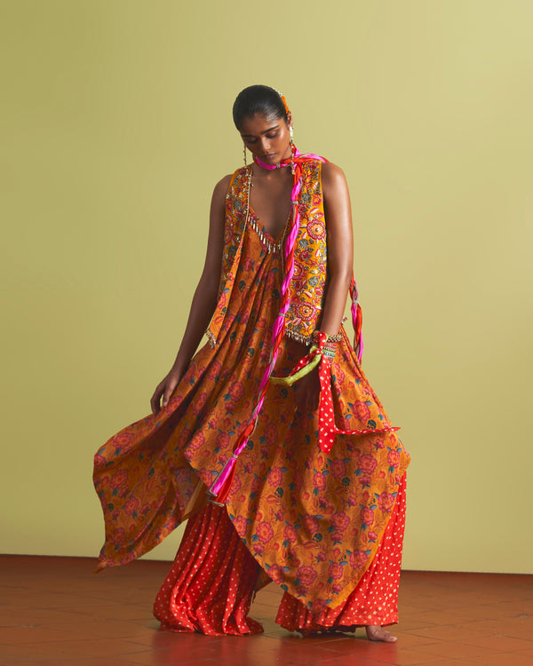 Phool Waistcoat, Handkerchief Kurta