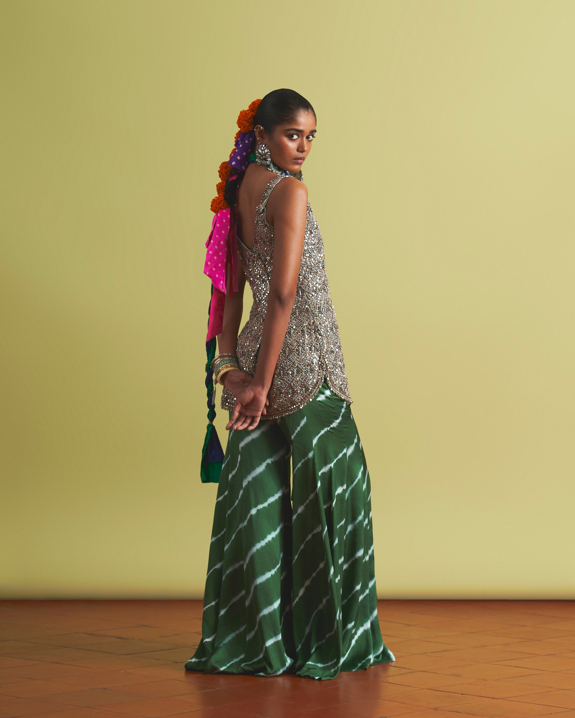 Luna Kurta & Emerald Pants