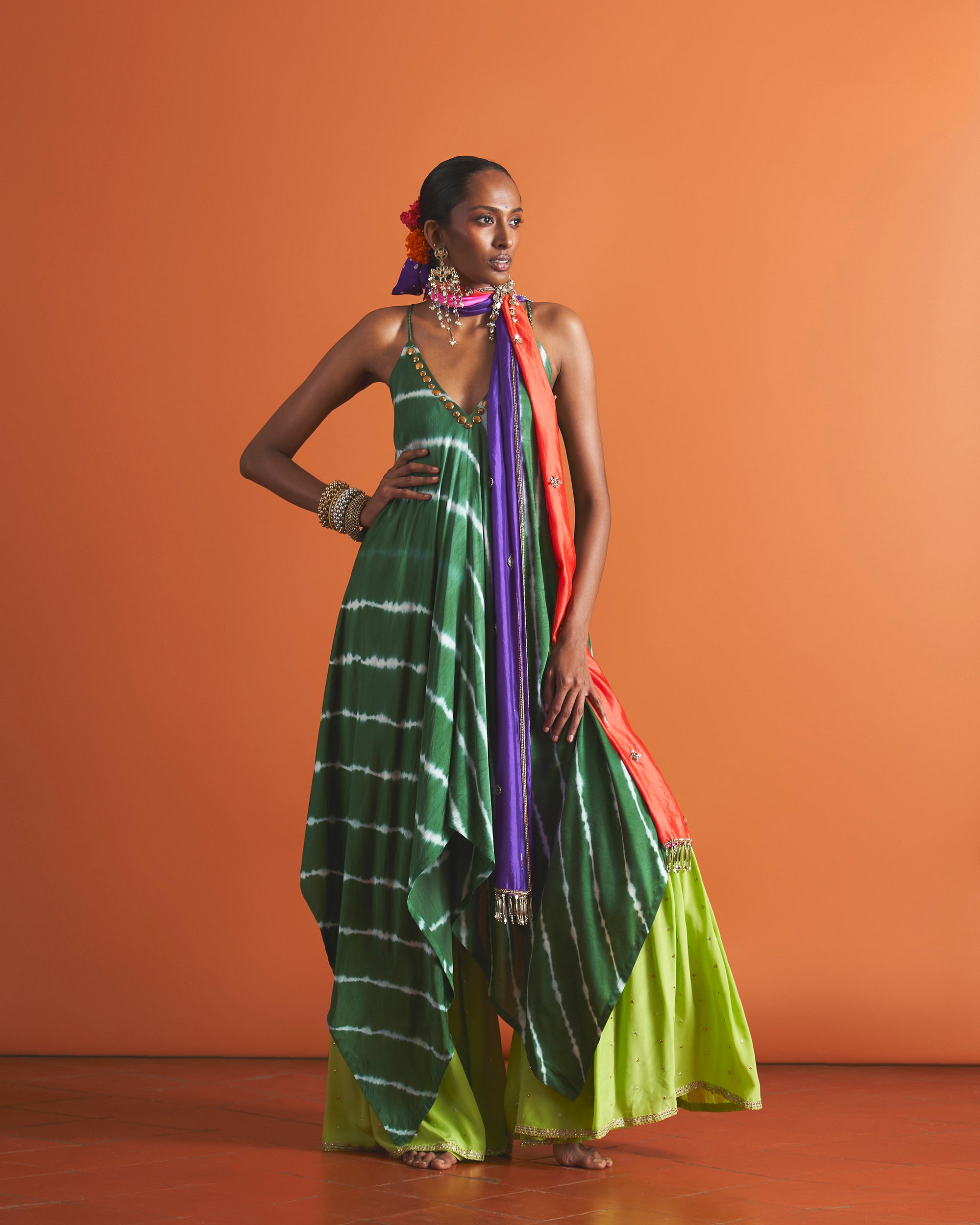 Emerald Kurta, Sage Pants