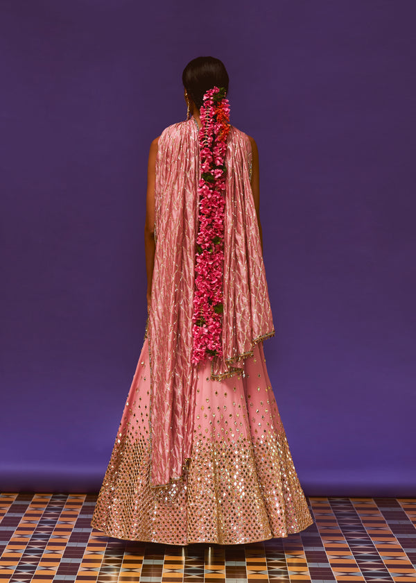 The Chrystanemum Lehenga And Chrystanemum blouse, Chrysanthemum Dupatta