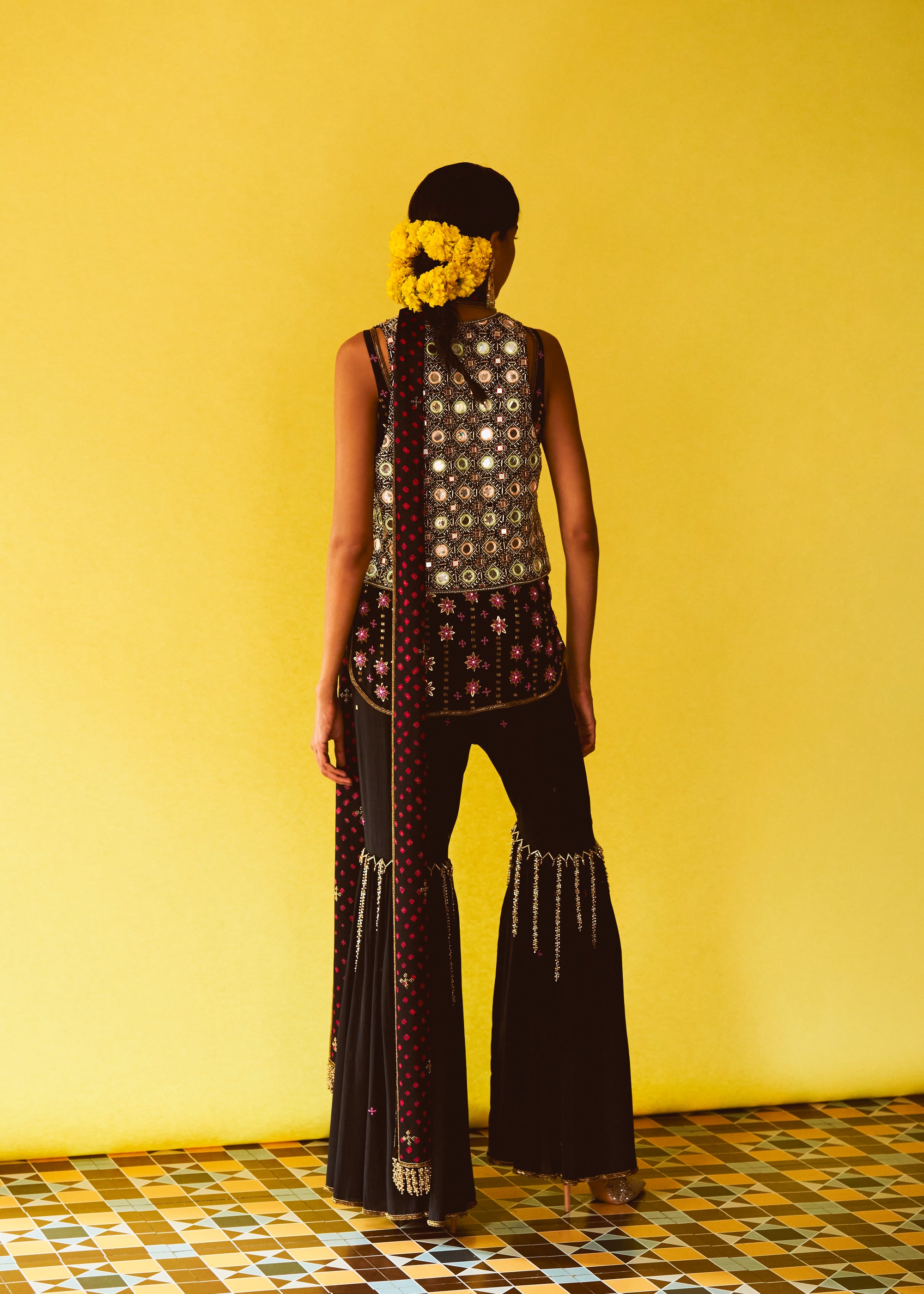 Disco Deewane Waistcoat, Cosmos Kurta and Cosmos Gharara