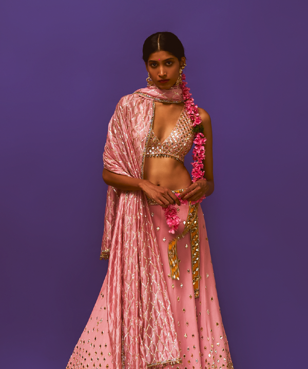 The Chrystanemum Lehenga And Chrystanemum blouse, Chrysanthemum Dupatta