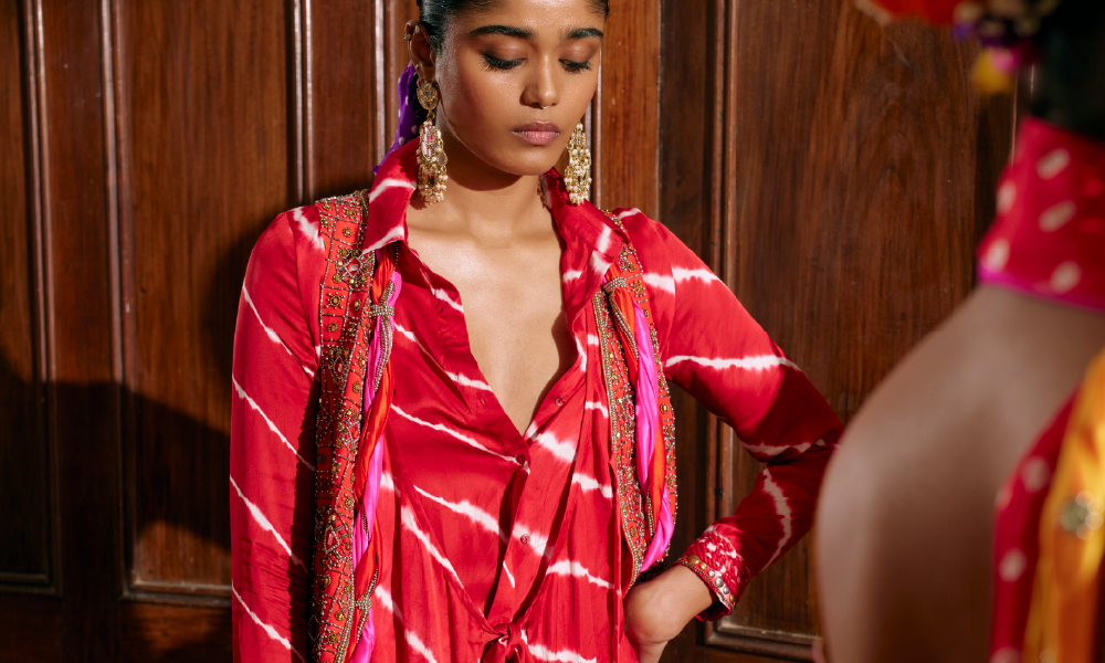 Crimson, Sunset Pants With Flame Waistcoat