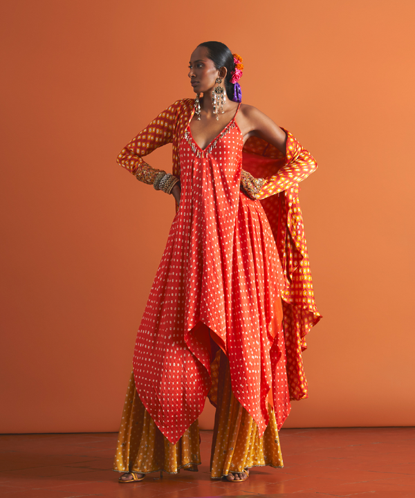 Kesari Kurta Surya Shirt N Haldi Pants
