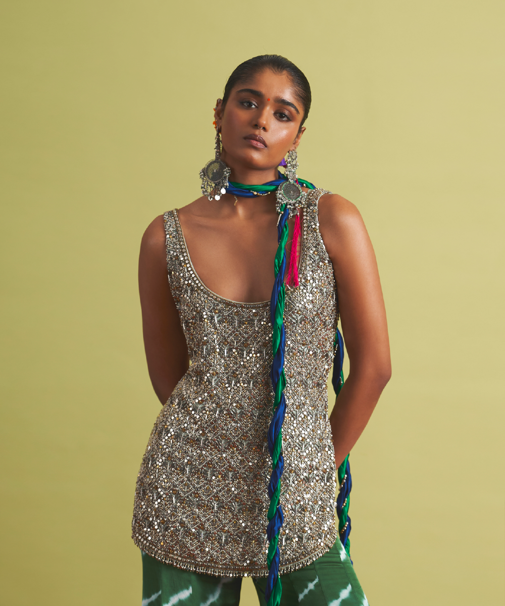 Luna Kurta & Emerald Pants