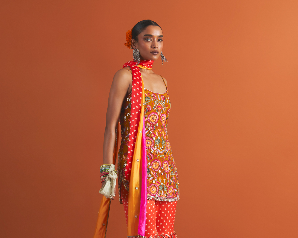 Tigers Eye Kurta And Ruby Pants